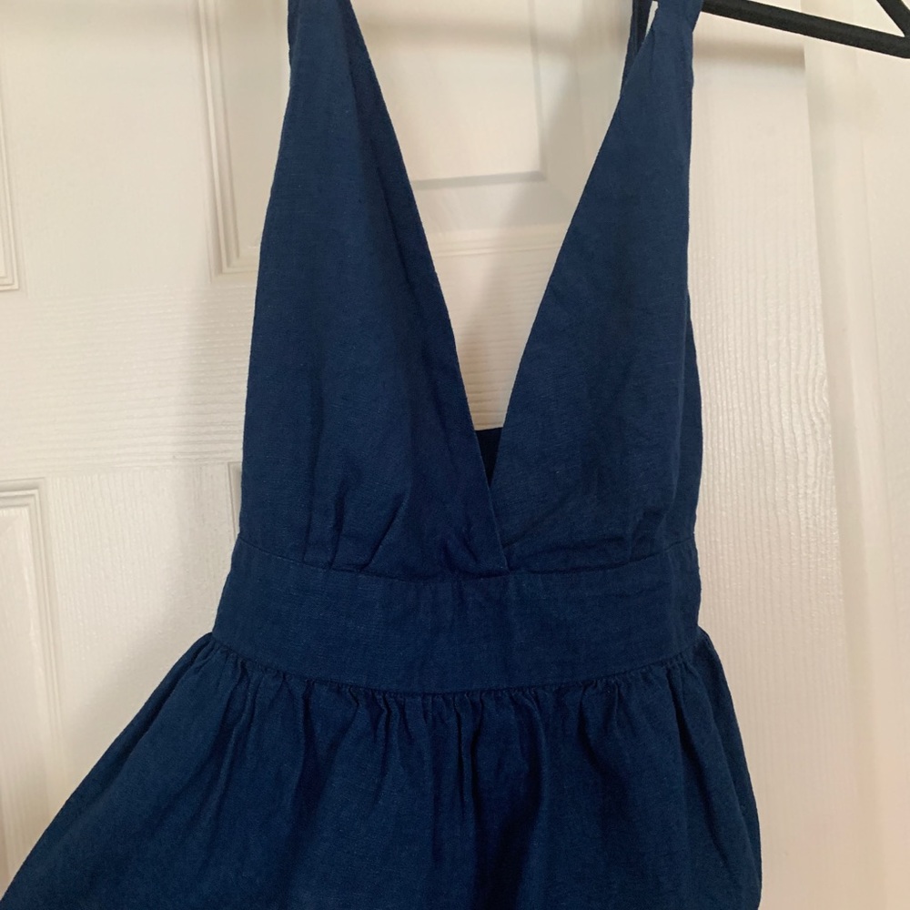 Free people blue v neck top
